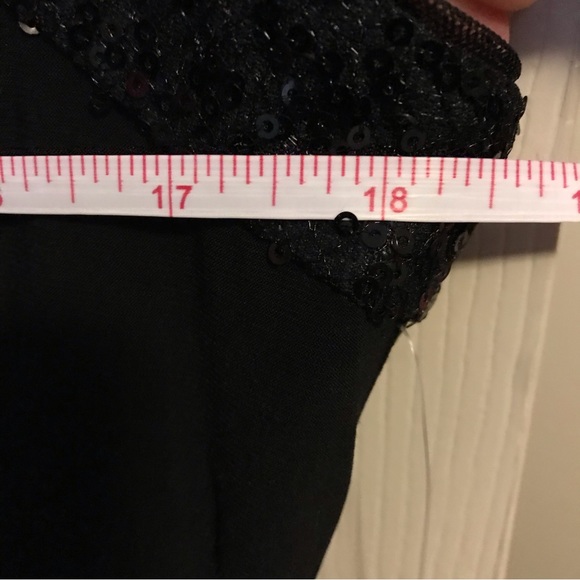 Chaps Jersey Sequin Black Dress Women’s Large - Picture 6 of 8